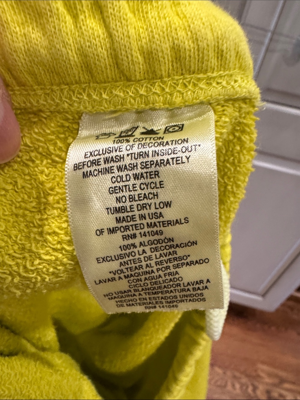 NWOT freecity Bright Yellow Logo Sweatpants - Picture 6 of 6